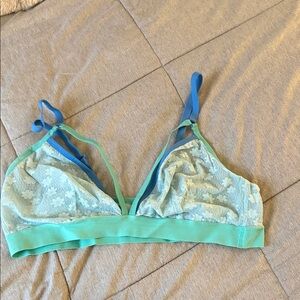 Colsie Teal and Blue Lace Bralette